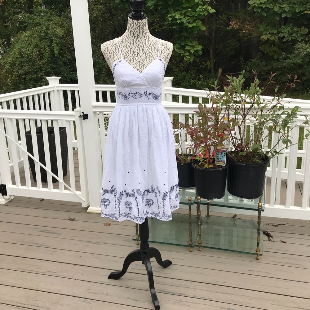 White linen Dress